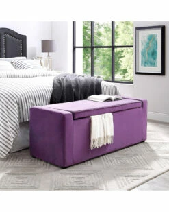 Inspired Home Carson Storage Bench Accent Chairs