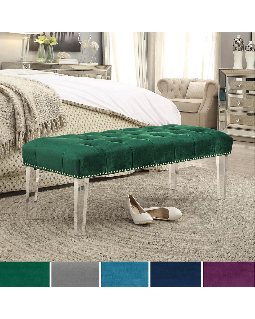 Inspired Home Marinell Ottoman Bench Accent Chairs - Image 2