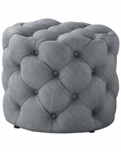 Inspired Home Darlenis Linen Ottoman Ottomans & Poufs
