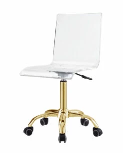 Inspired Home Jerome Clear Acrylic Chair Office Chairs