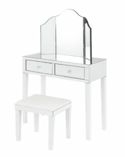 Inspired Home Milano 3pc Vanity Set Nightstands