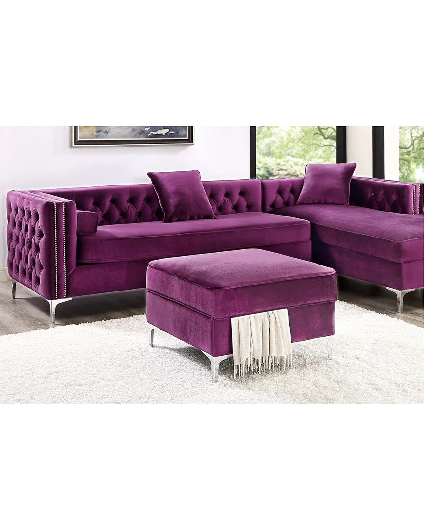 Inspired Home Alison Storage Ottoman Ottomans & Poufs - Image 2