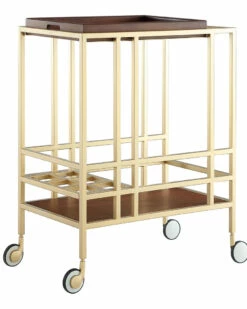 Inspired Home Kelsey Bar Cart Bar Carts & Accessories