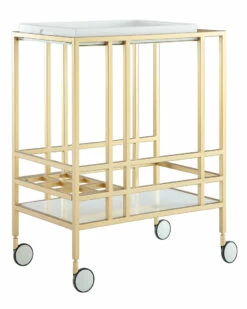 Inspired Home Kelsey Bar Cart Bar Carts & Accessories