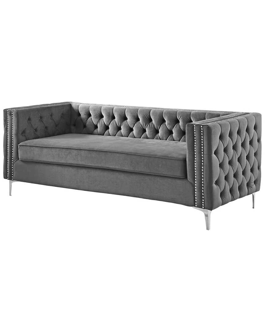 Inspired Home Alison Velvet Sofa Sofas & Sectionals
