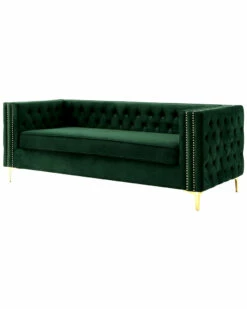 Inspired Home Alison Velvet Sofa Sofas & Sectionals