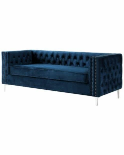 Inspired Home Alison Velvet Sofa Sofas & Sectionals
