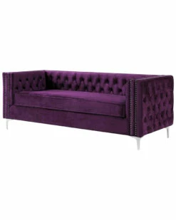 Inspired Home Alison Velvet Sofa Sofas & Sectionals