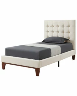 Inspired Home Fabrizio Linen Platform Bed Beds & Headboards