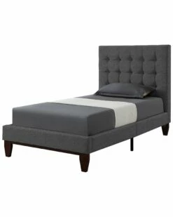 Inspired Home Fabrizio Linen Platform Bed Beds & Headboards