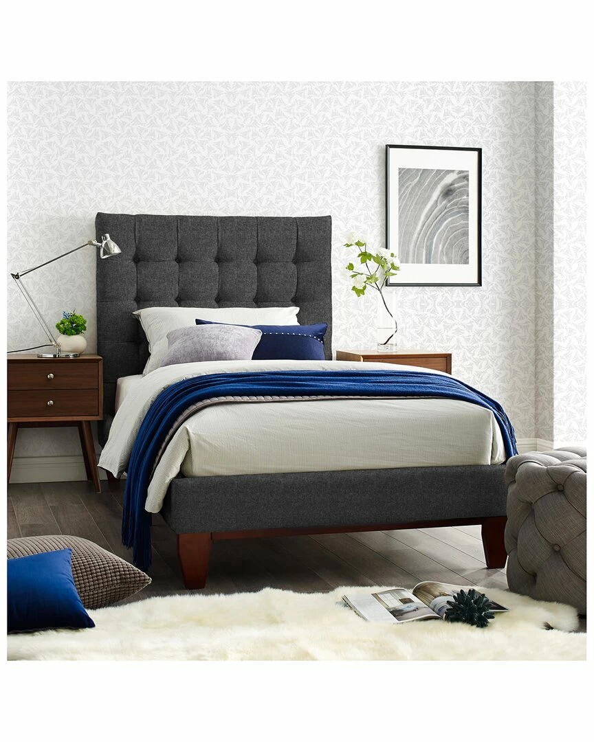 Inspired Home Fabrizio Linen Platform Bed Beds & Headboards - Image 2