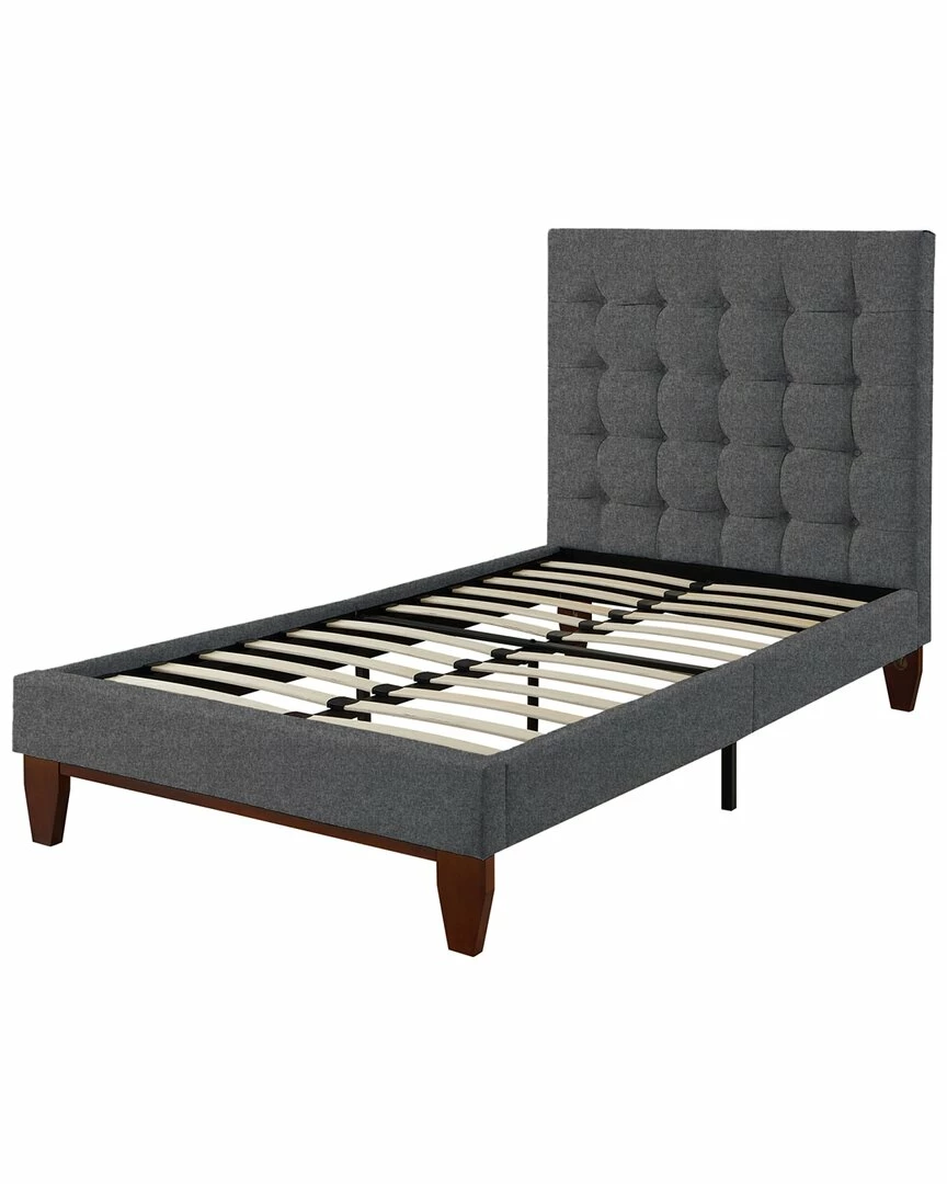 Inspired Home Fabrizio Linen Platform Bed Beds & Headboards - Image 3
