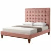 Inspired Home Fabrizio Velvet Platform Bed Beds & Headboards