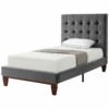 Inspired Home Fabrizio Velvet Platform Bed Beds & Headboards