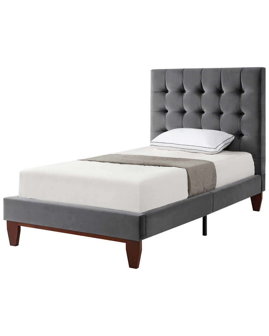 Inspired Home Fabrizio Velvet Platform Bed Beds & Headboards