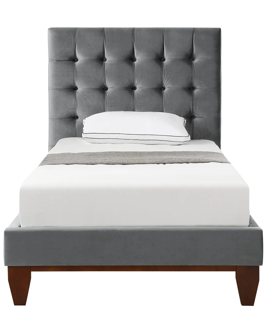 Inspired Home Fabrizio Velvet Platform Bed Beds & Headboards - Image 3