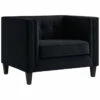 Inspired Home Pax Velvet Club Chair Accent Chairs