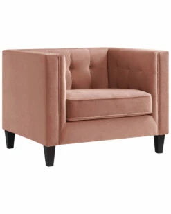 Inspired Home Pax Velvet Club Chair Accent Chairs