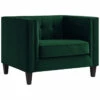 Inspired Home Pax Velvet Club Chair Accent Chairs