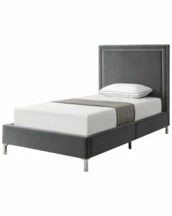 Inspired Home Valentina Velvet Platform Bed Beds & Headboards