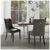 Inspired Home Set Of 2 Harry Leather/Velvet Dining Chairs Dining Chairs & Stools