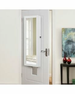 Inspired Home Vanessa Over The Door Hanging Organizer Mirror Mirrors & Wall Art