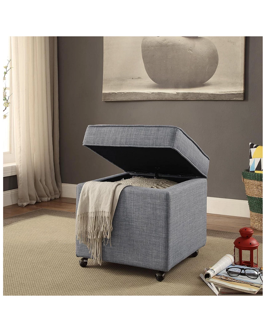 Inspired Home Martina Storage Ottoman Ottomans & Poufs - Image 2