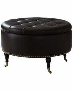 Inspired Home Amalia Storage Ottoman Ottomans & Poufs