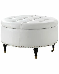 Inspired Home Amalia Storage Ottoman Ottomans & Poufs