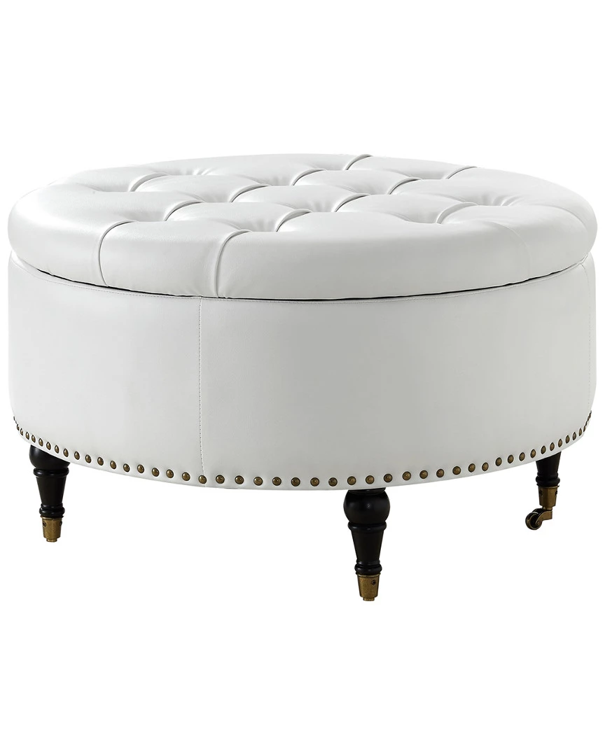 Inspired Home Amalia Storage Ottoman Ottomans & Poufs