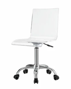 Inspired Home Jerome Clear Acrylic Chair Office Chairs