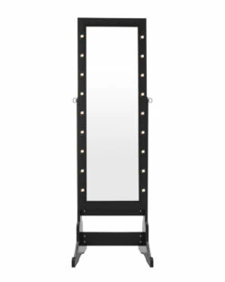 Inspired Home Queenie Armoire Jewelry Storage Organizer Mirrors & Wall Art