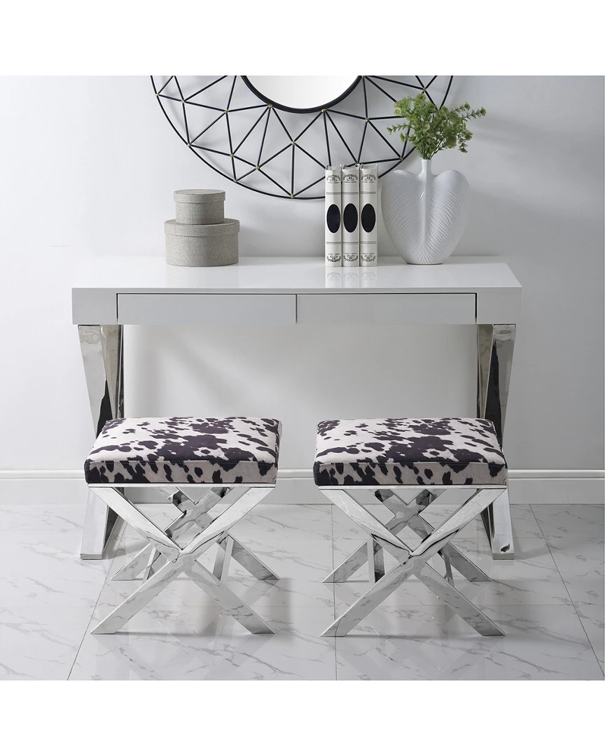 Inspired Home Olivia Ottoman Ottomans & Poufs - Image 2