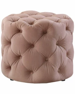 Inspired Home Darlenis Velvet Ottoman Ottomans & Poufs